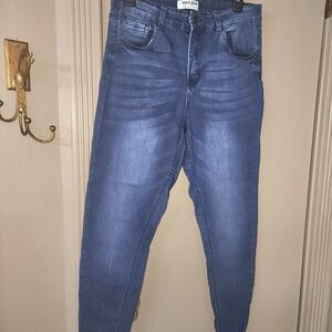 Wax Jean Men's Blue Slim Fit Jeans Higj Stretch Size16